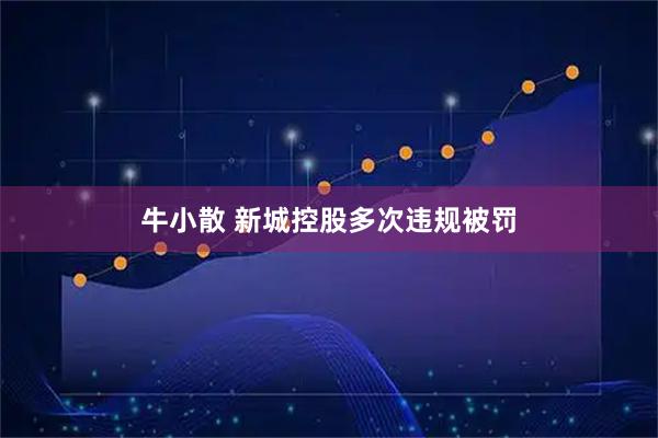 牛小散 新城控股多次违规被罚