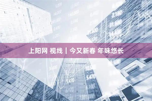 上阳网 视线｜今又新春 年味悠长
